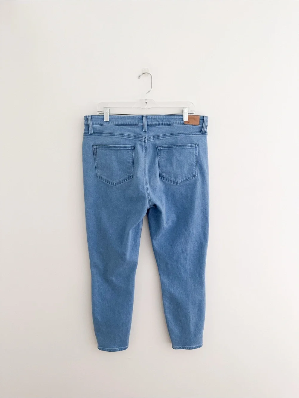 Paige Margot Crop Jeans Light Wash Skinny Ankle Stretch Denim Size 34 High Rise